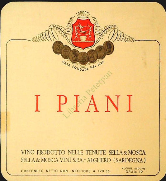 I PIANI - SELLA E MOSCA - ETICHETTA VINO