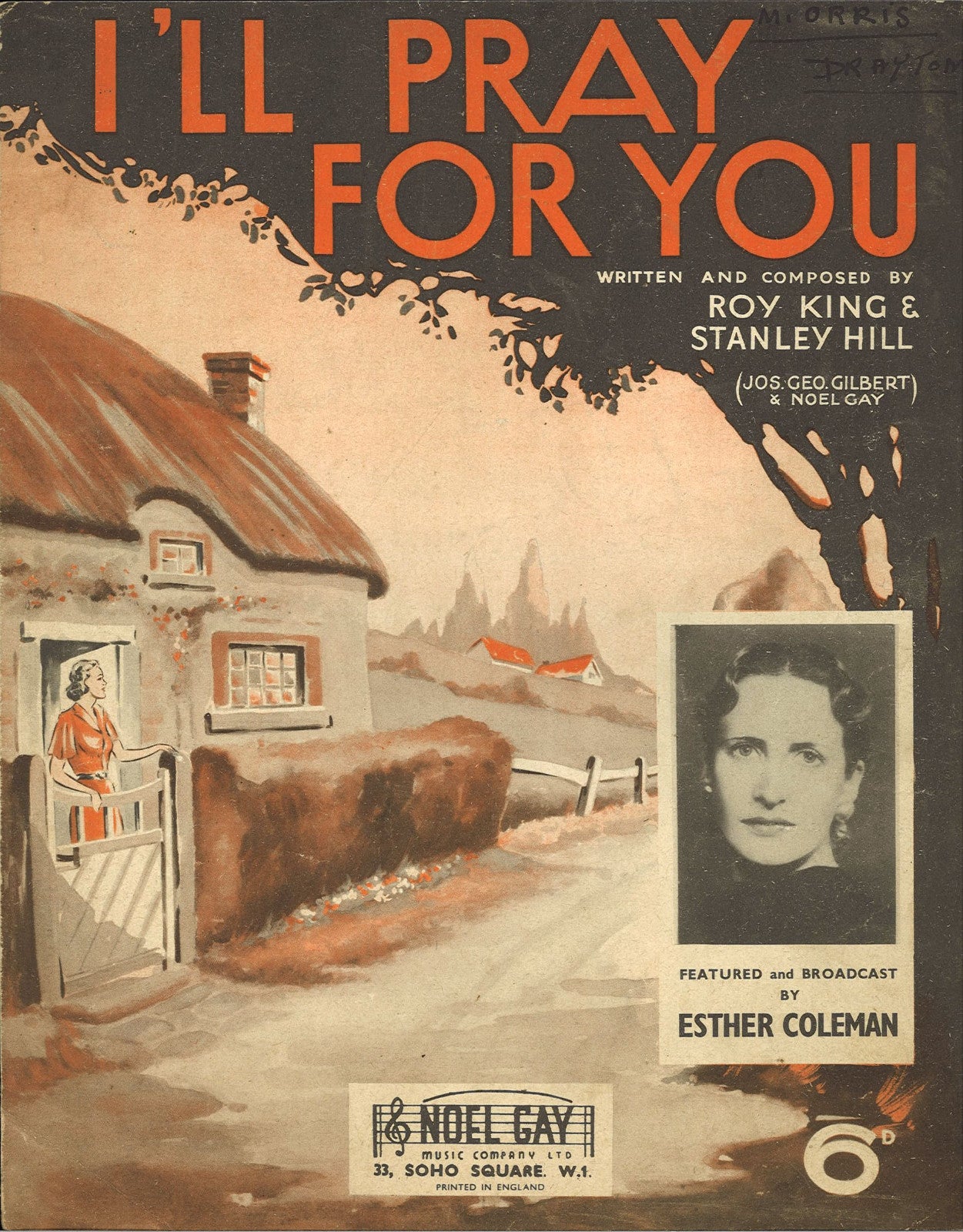 I'LL PRAY FOR YOU - ESTHER COLEMAN - SPARTITO-SHEET MUSIC