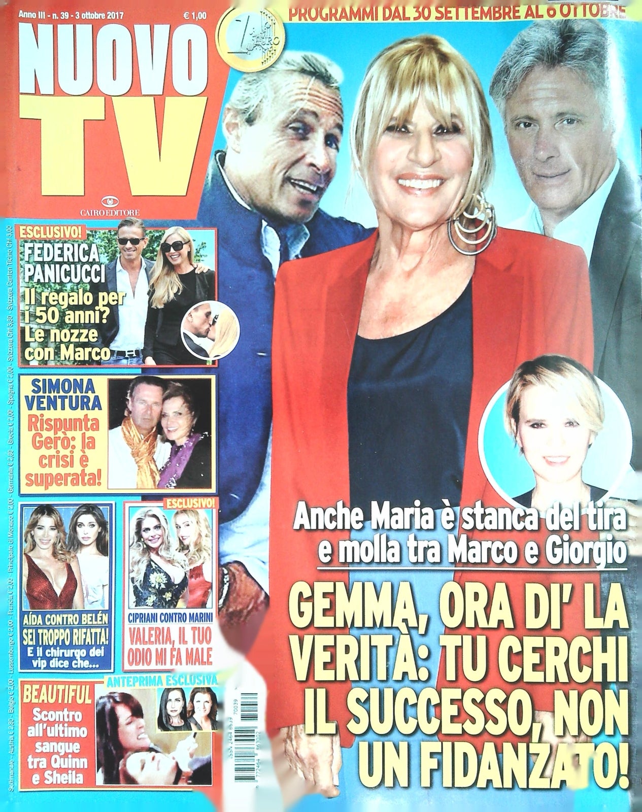 NUOVO TV - 3 OTTOBRE 2017 - GEMMA - SIMONA VENTURA - FEDERICA PANICUCCI