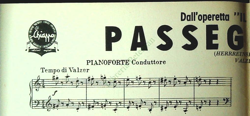 SOGNO DI UN VALZER - PASSEGGIANDOO - DANZA DI CARNEVALE - SPARTITO-SHEET MUSIC