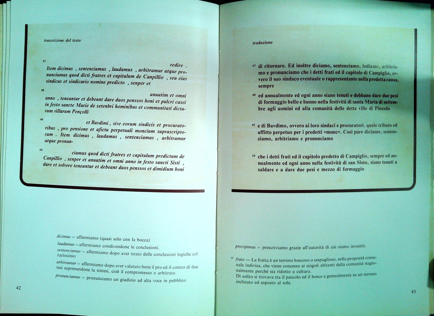 1341. SENTENZA ARBITRALE FRA PINZOLO E DEI FRATI DI CAMPIGLIO