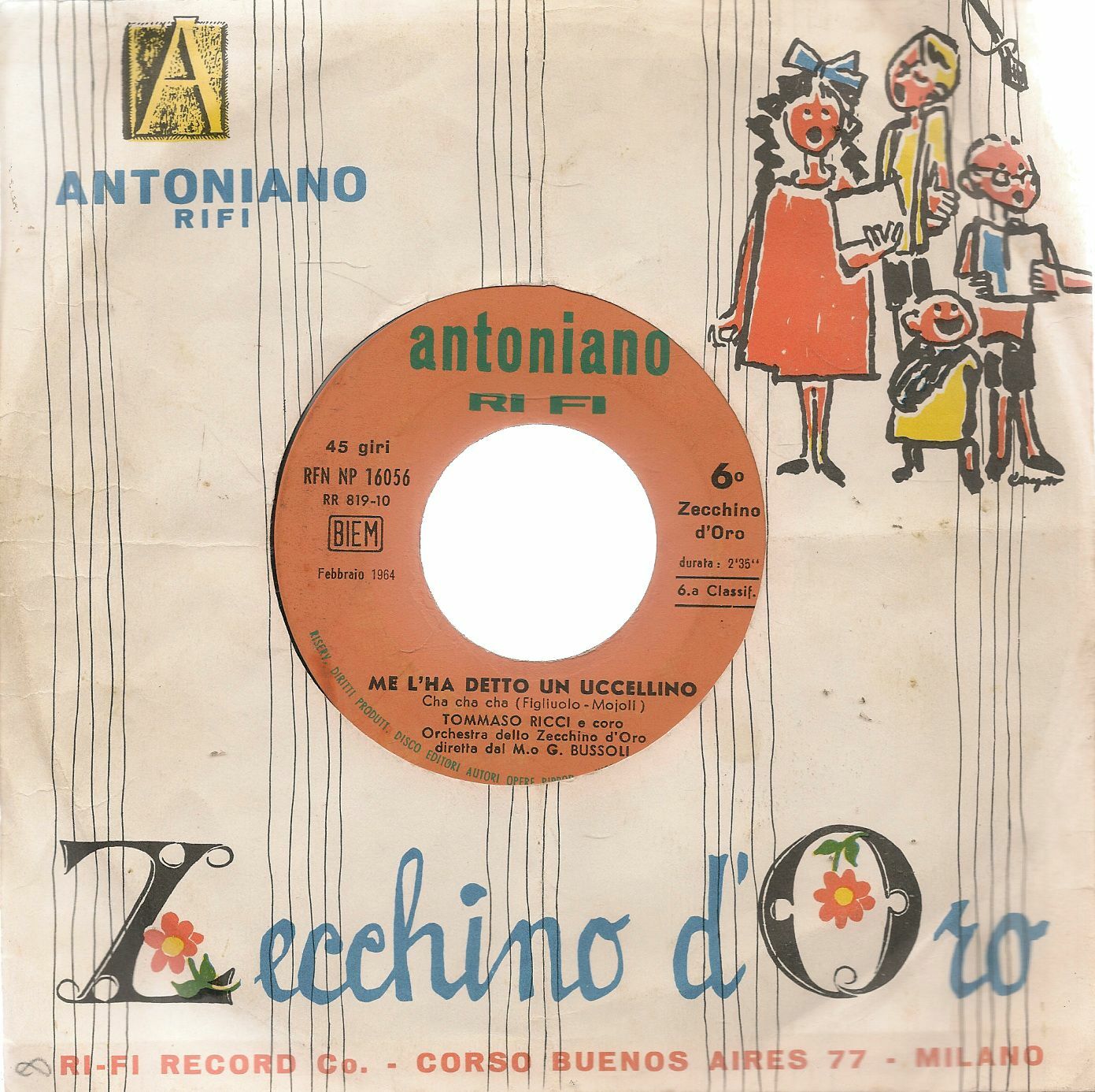 CONCERTINO IN CUCINA - ME L'HA DETTO UN UCCELLINO - ZECCHINO DORO