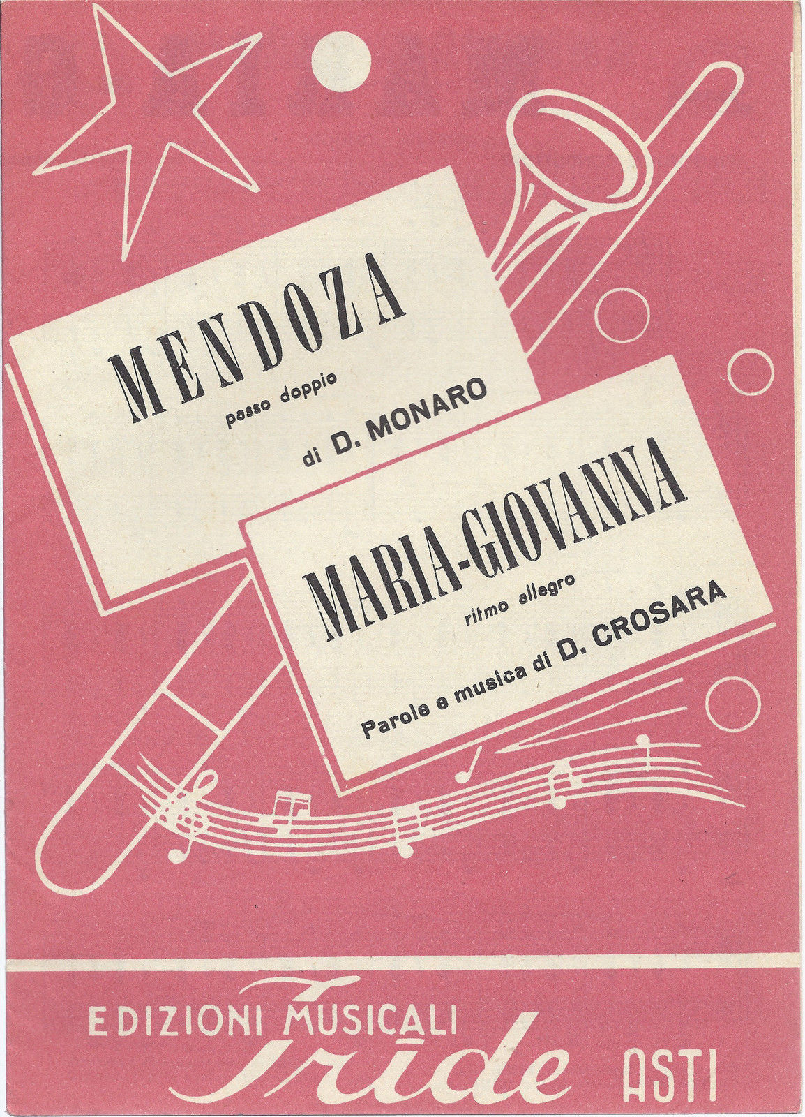 MENDOZA  D. Monaro - MARIA GIOVANNA  D. Crosara # SPARTITO