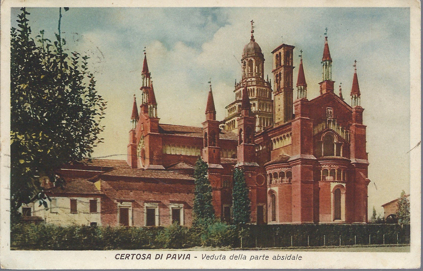 CERTOSA DI PAVIA - VEDUTA DELLA PARTE ABSIDALE - V 1930 (?) 