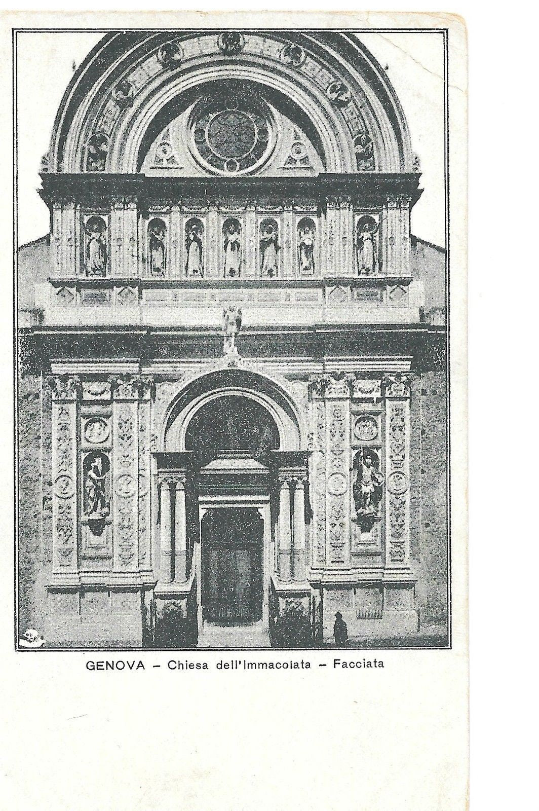GENOVA - CHIESA DELL'IMMACOLATA - FACCIATA - NV - DORSO