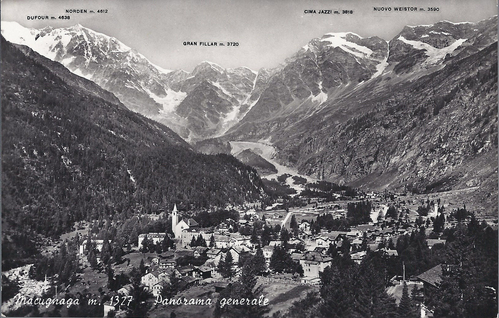 MACUGNAGA - PANORAMA GENERALE - V1955 - FP