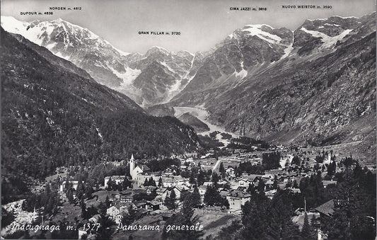 MACUGNAGA - PANORAMA GENERALE - V1955 - FP