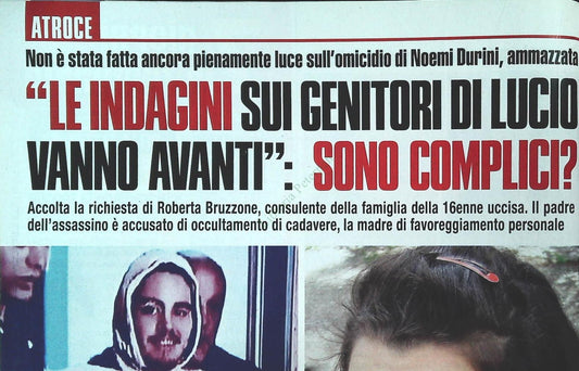 CASO NOEMI DURINI - CLIPPING-RITAGLIO DI GIORNALE