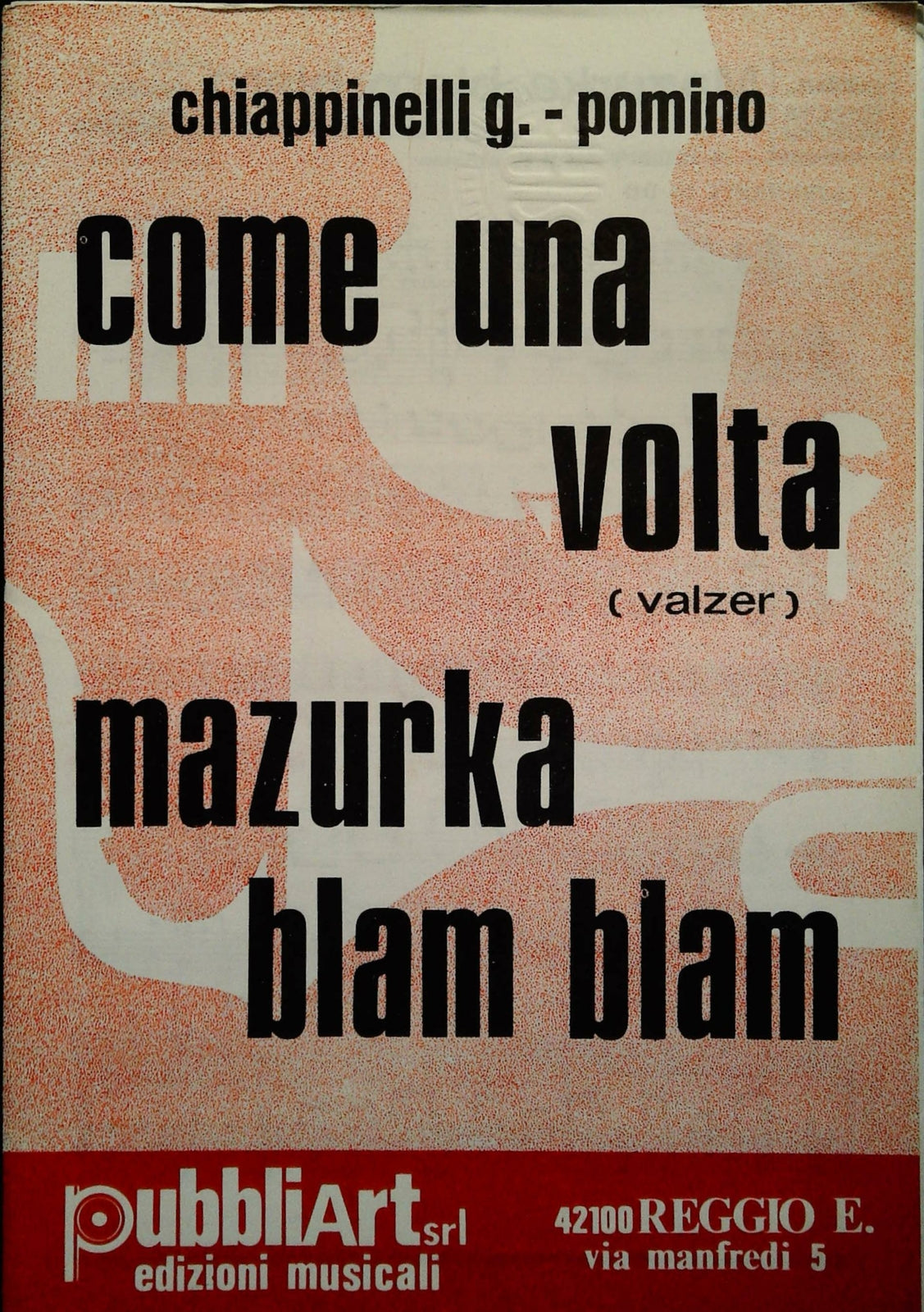 COME UN VOLTA - MAZURKA LA BLAM - SPARTITO-SHEET MUSIC