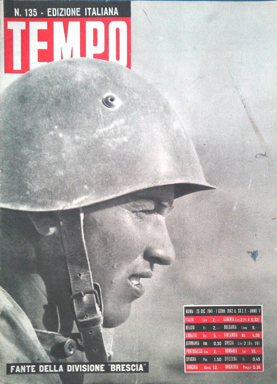 TEMPO N. 135 - DICEMBRE-GENNAIO 1942 - SQUADRA NAVALE-TRADOTTA TEDESCA-MARMARICA