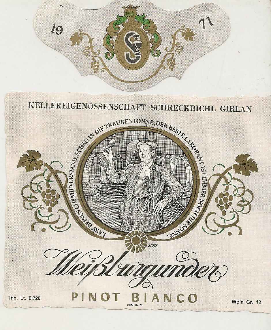 PINOT BIANCO-WEISSBURGUNDER - KELLERREIGENOSSENSCHAFT SCHRECKBICHL- ET. VINO
