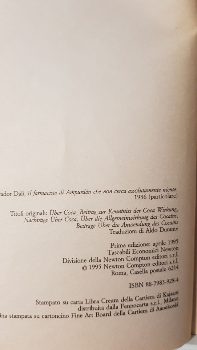 COCA E COAINA - FREUD - NEWTON 1995