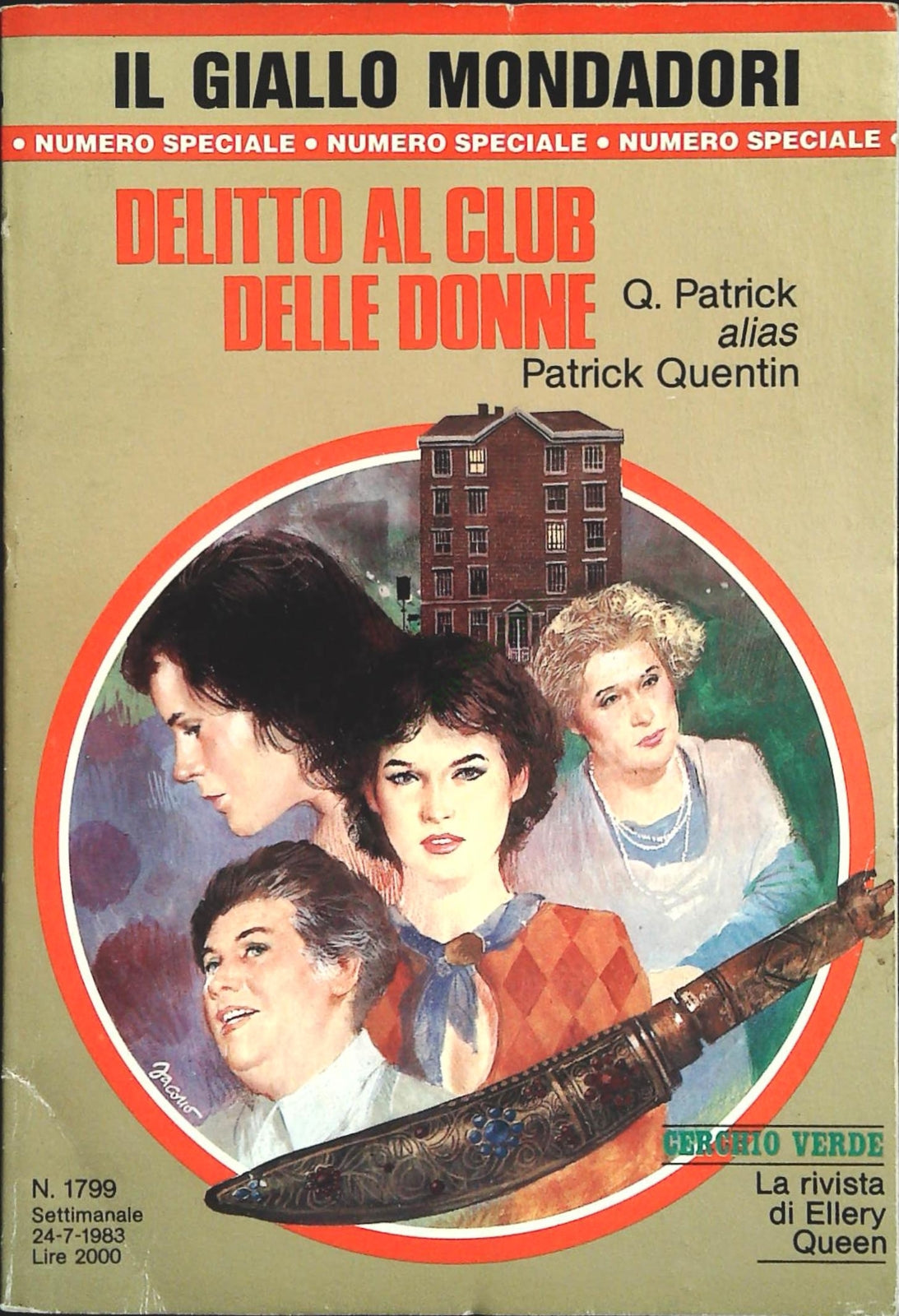 DELITTO AL CLUB DELLE DONNE-Q. PATRICKS ALIAS PATRICK QUENTIN-GIALLO N. 1799