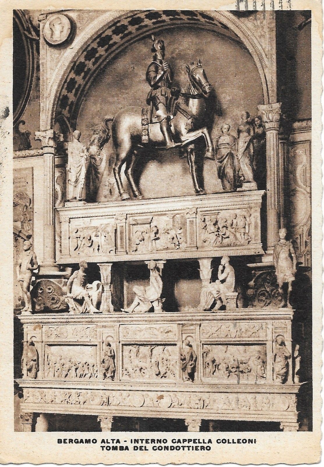 BERGAMO ALTA - INTERNO CAPPELLA COLLEONI - TOMBA DEL CONDOTT