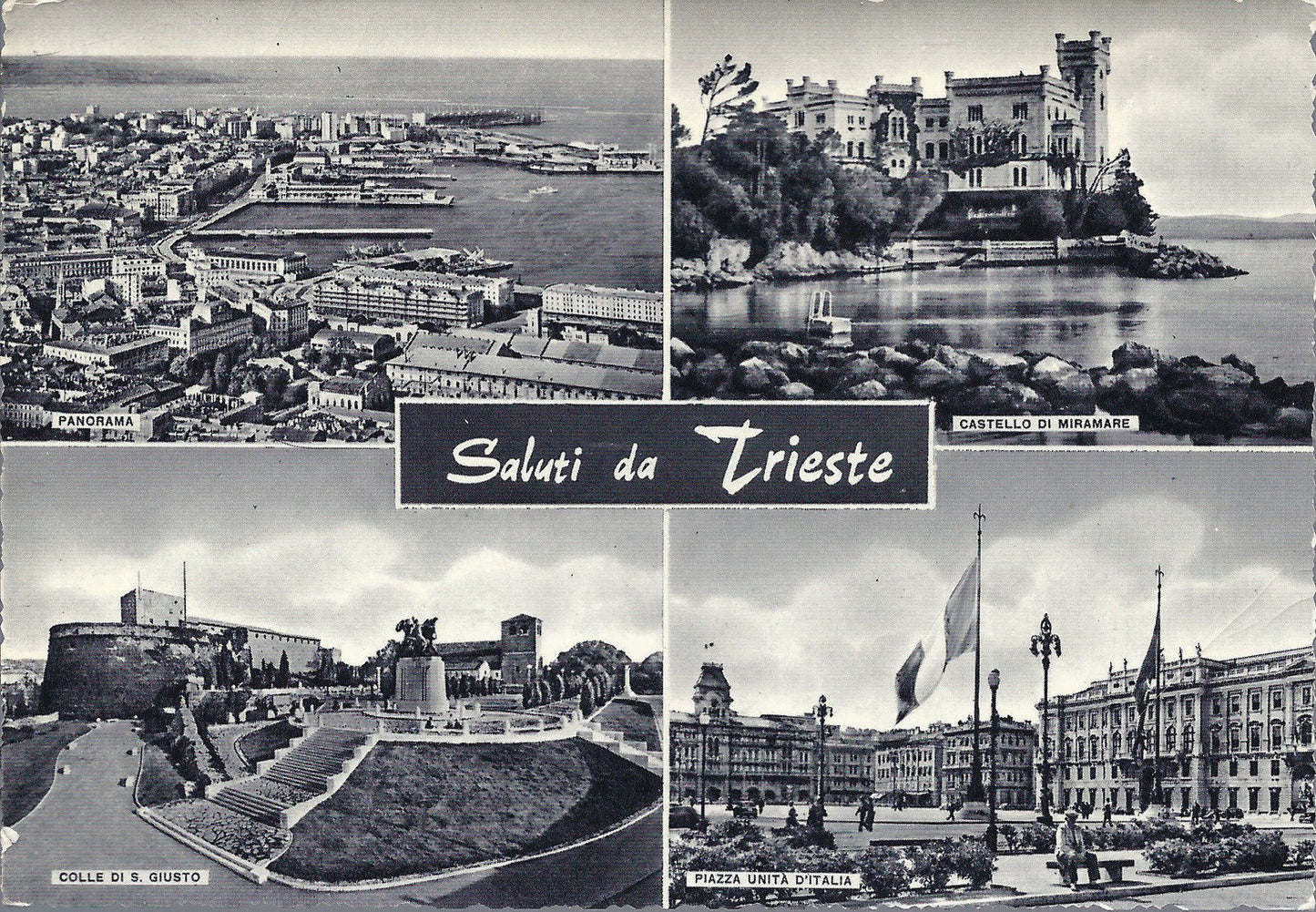 TRIESTE - SALUTI - 4 VEDUTE - V1963