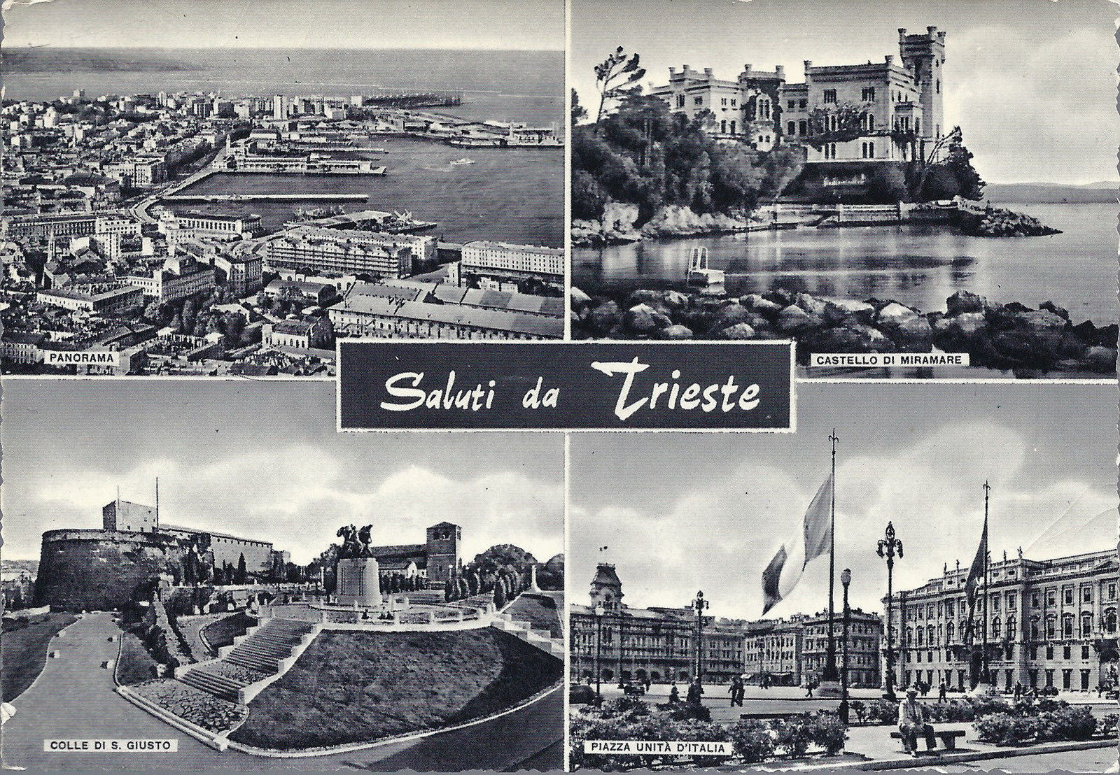 TRIESTE - SALUTI - 4 VEDUTE - V1963