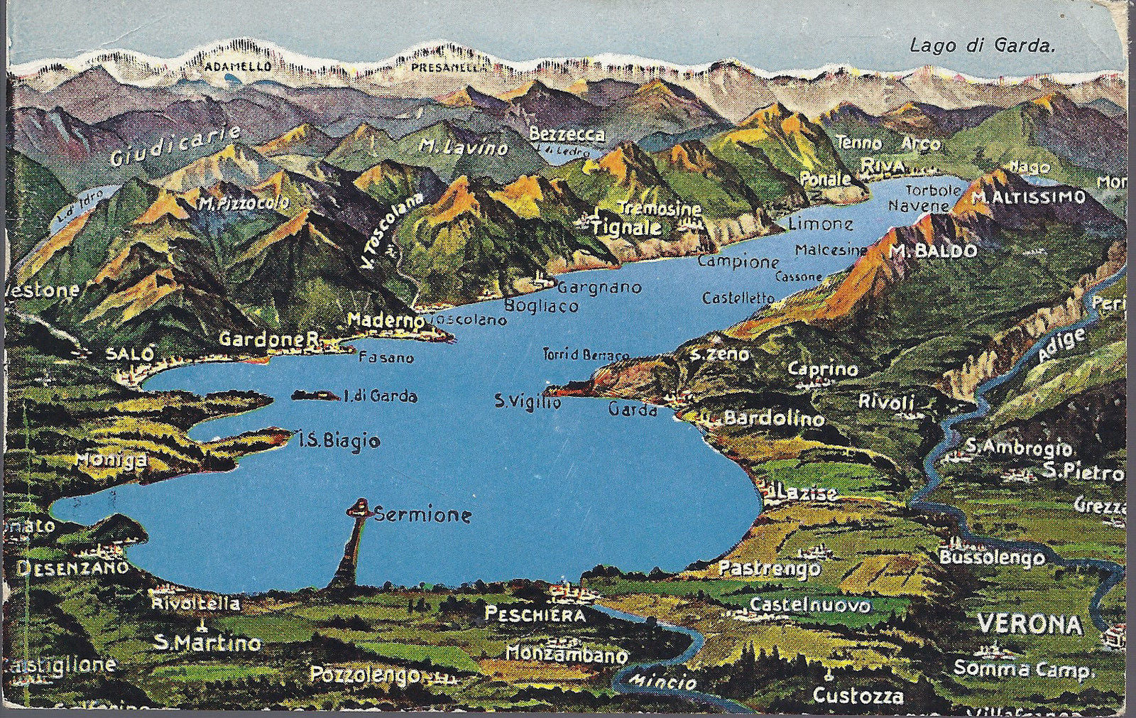 LAGO DI GARDA - DISEGNATA - V 1956 - FP