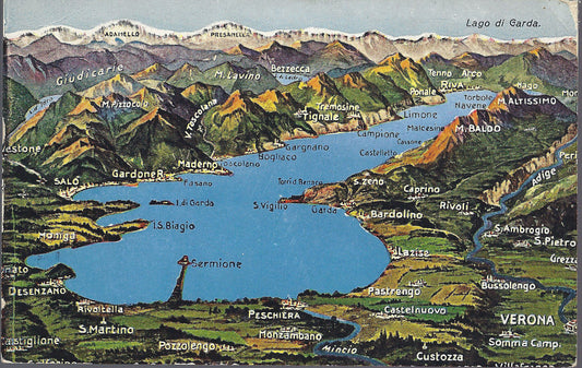 LAGO DI GARDA - DISEGNATA - V 1956 - FP
