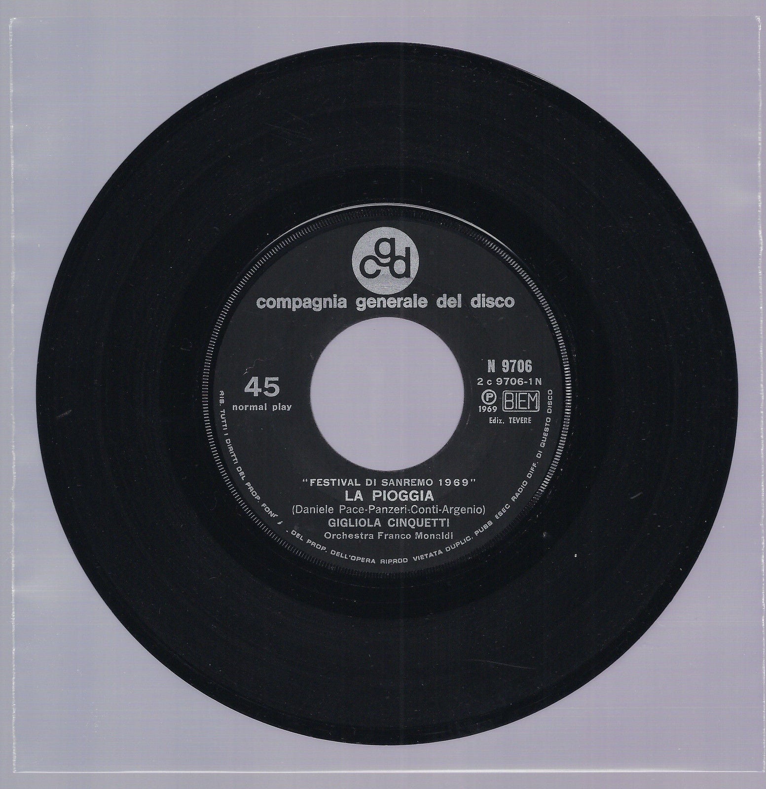 LA PIOGGIA - ZERO IN AMORE == GIGLIOLA CINQUETTI