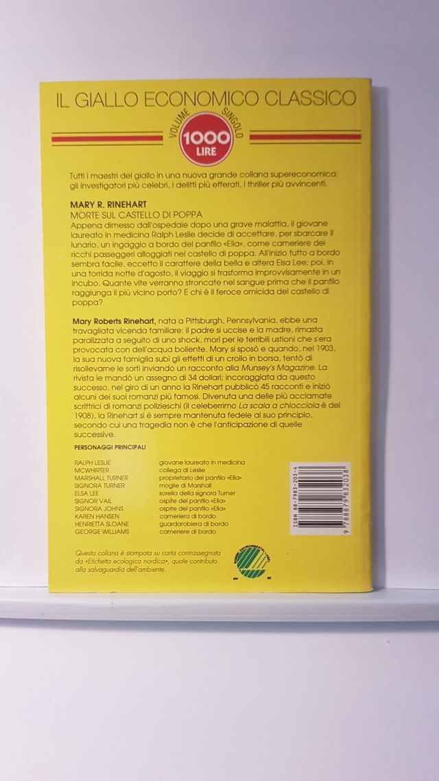 MORTE SULCASTELLO DI POPPA - MARY R. RINEHART - COMPAGNIA DELGIALLON. 11