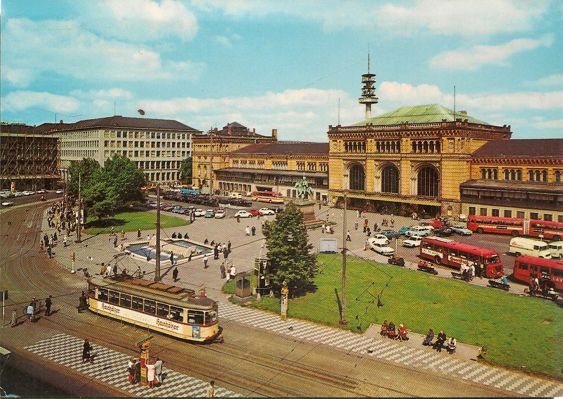 HANNOVER - ERNST-PLATZ UND HAUPTBAHNOF - V1970 - TRAM