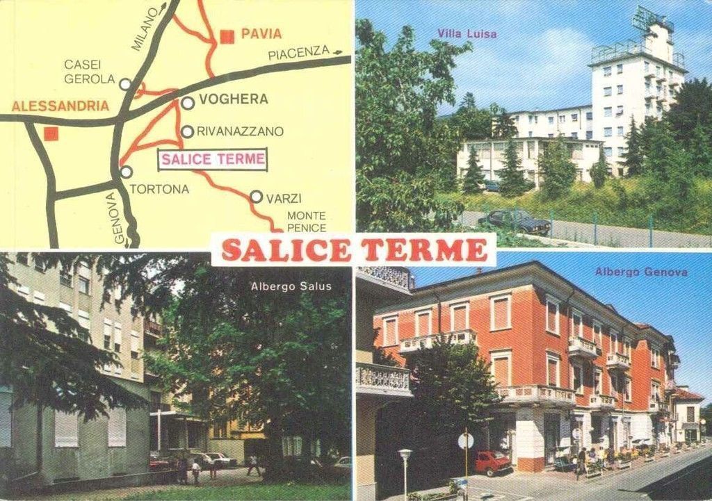 SALICE TERME - TRE VEDUTE CON PIANTA - NV