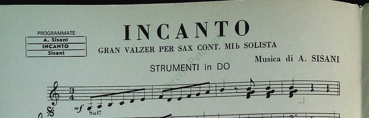 TRE BRANI VALLO LISCIO ASSOLI PER SAX MIB E FISA - SPARTITO-SHEETMUSIC