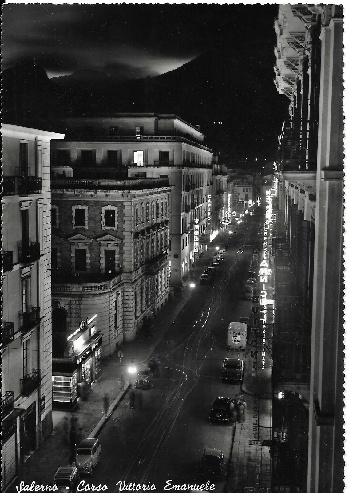 SALERNO - CORSO VITTORIO EMANUELE - NOTTURNO - V1961