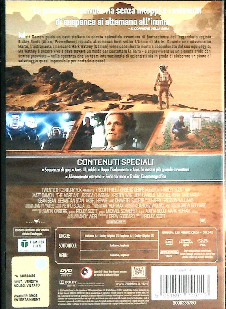 THE MARTIAN. SOPRAVVISUTO - DVD