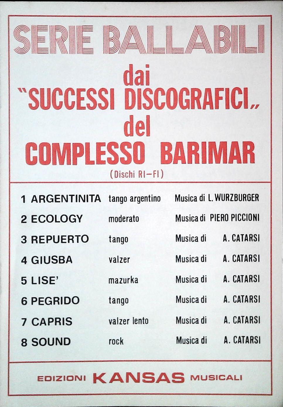 SERIE BALLABILI - 8 BRANI - SPARTITO-SHEET MUSIC