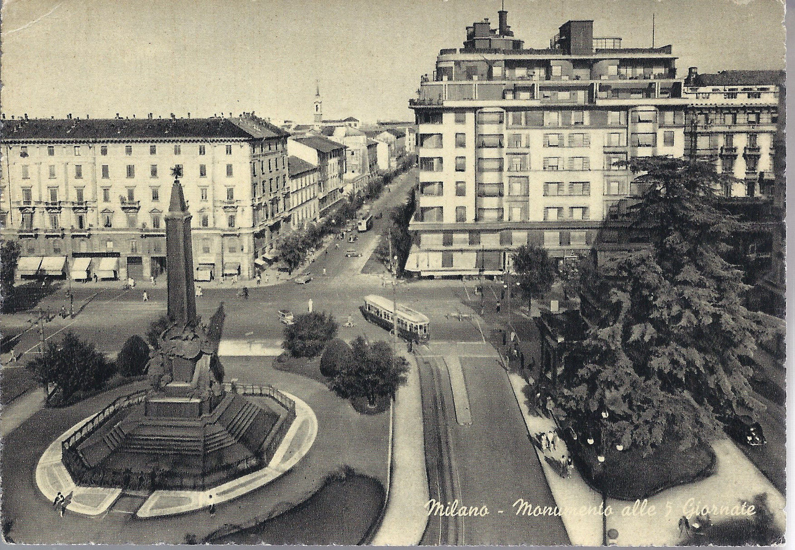 MILANO - MONUMENTO ALLE 5 GIORNATE - NV - FG - Tram   animat