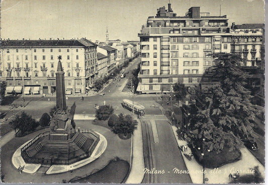 MILANO - MONUMENTO ALLE 5 GIORNATE - NV - FG - Tram   animat