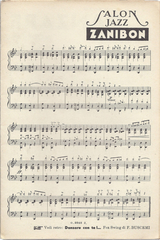 TUTTO SWING  A. Gurrieri - DANZARE CON TE!...  F. Buscemi # SPARTITO