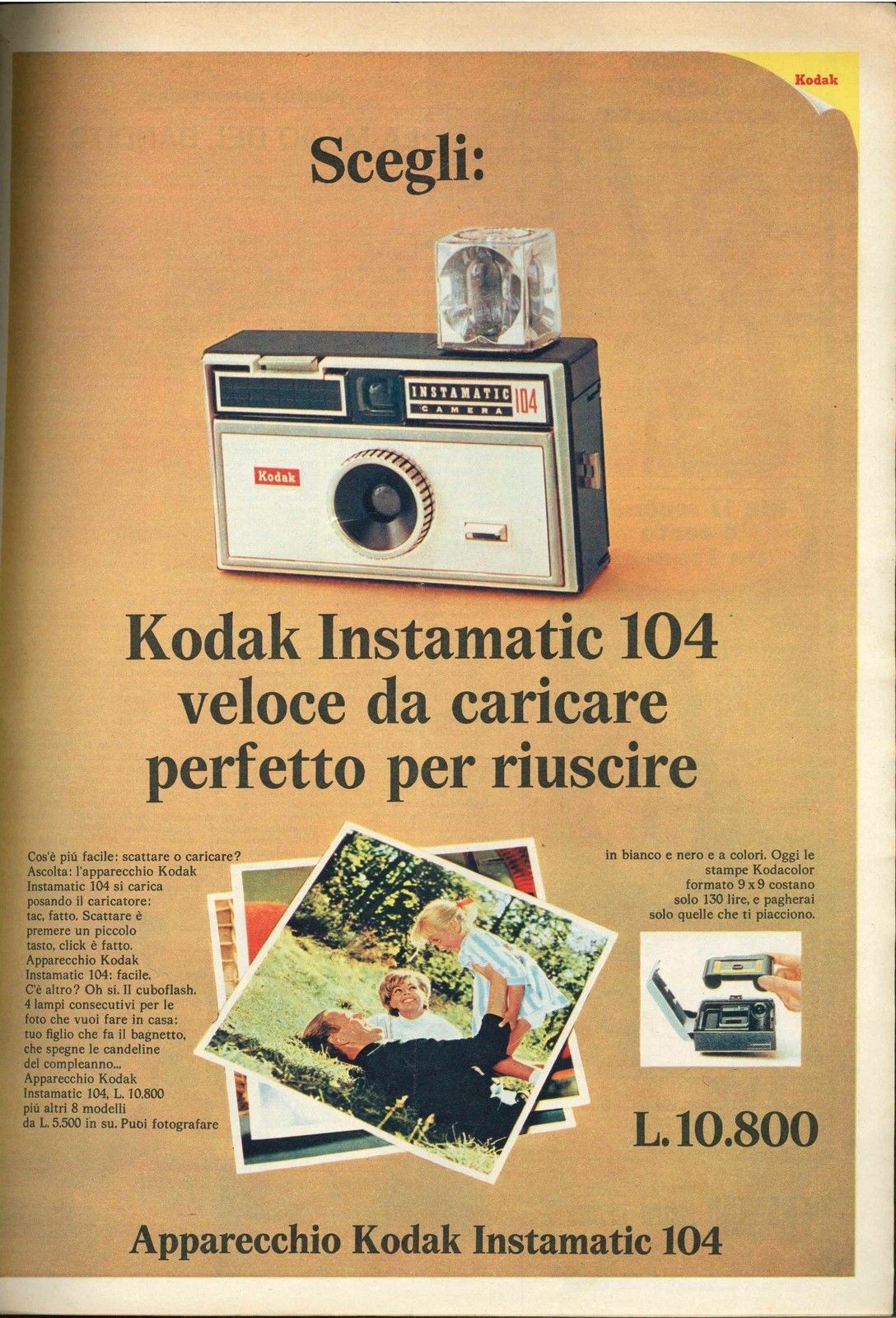KODAK ISTAMATIC 104 - ADVERTISING