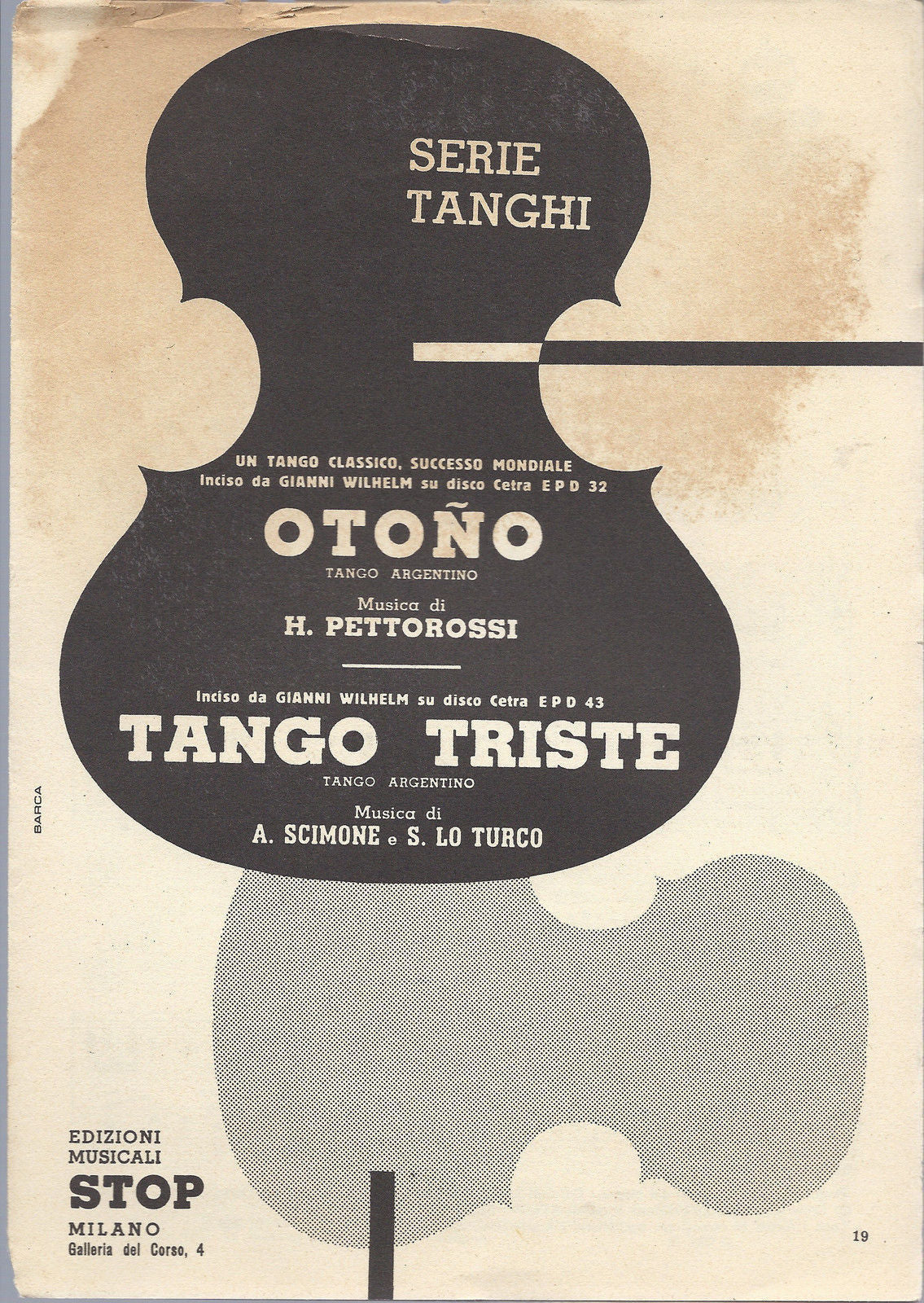 OTONO (H. Pettorossi) - TANGO TRISTE (A. Scimone, S. Lo Turco) # SPARTITO