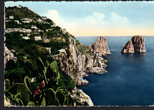 CAPRI - I FARAGLIONI - V1955 - ACQUERELLATA