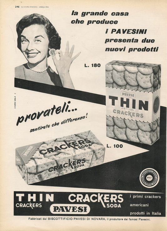 PAVESI - THIN CRACKERS SODA - ADVERTISING