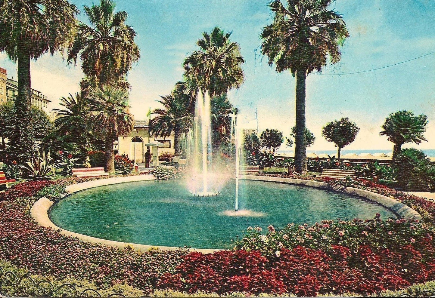 VARAZZE - GIARDINI - V1963 - ACQUARELLATA