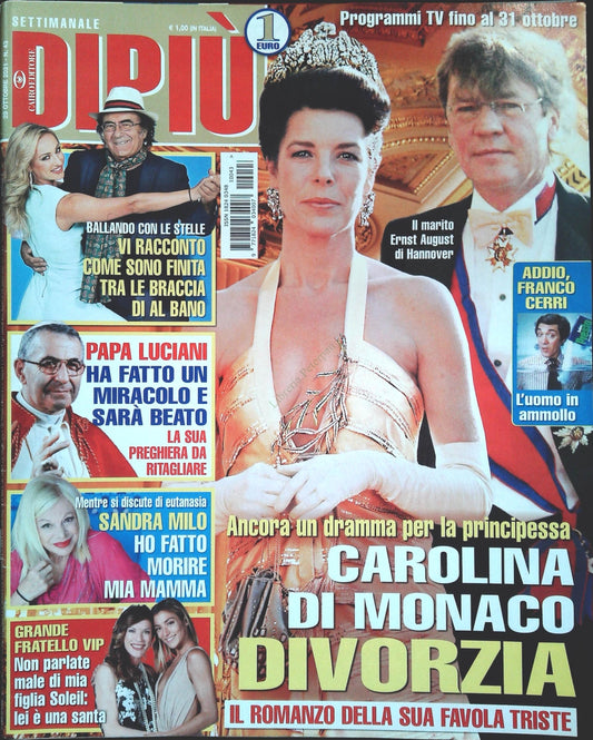 DI PIU' 29 OTTOBRE 2021 - CAROLINA DI MONACO - AL BANO - SANDRA MILO