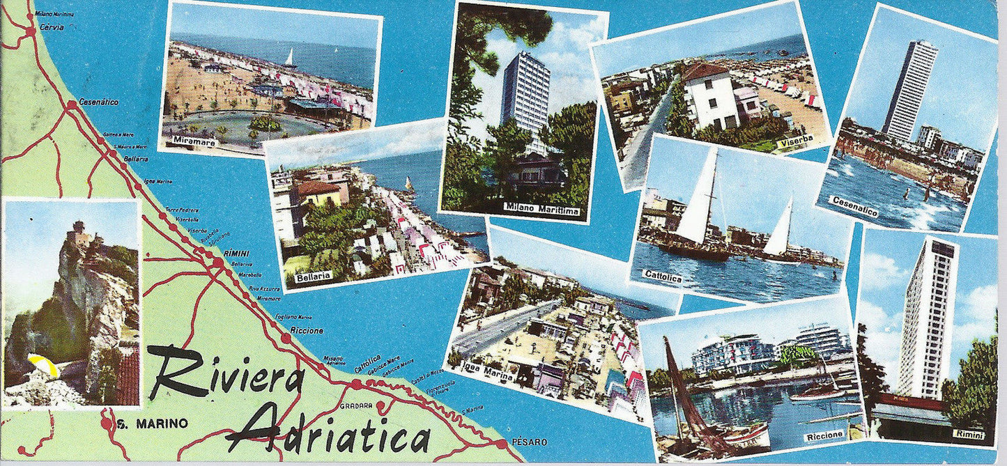 RIVIERA ADRIATICA - 10 VEDUTINE - V 1965 - BABY CARD