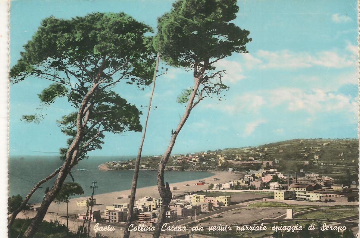 GAETA - COLLINA CATENA CON VEDUTA SPIAGGIA SERAPO - V1958