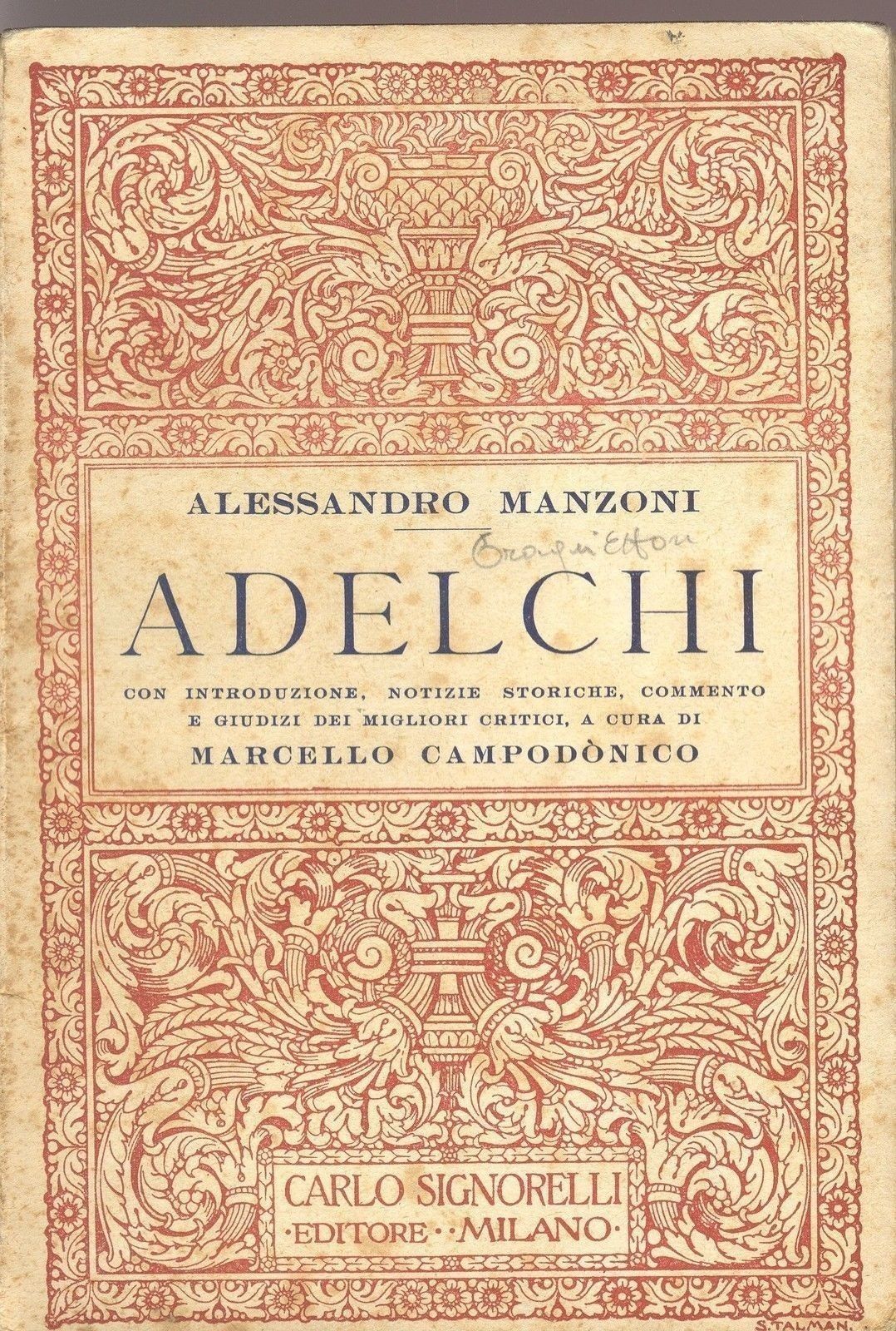 ADELCHI - ALESSANDRO MANZONI - a cura di Marcello Campodonico