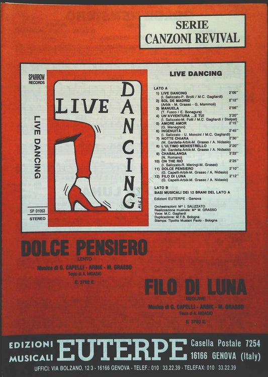 DOLCE PENSIERO.lento -FILO DI LUNA.beguine -SPARTITO-SHEET MUSIC
