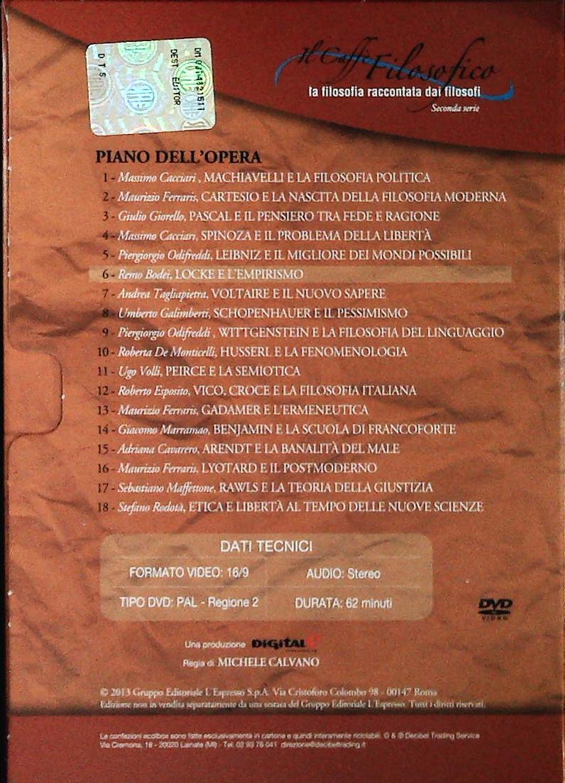 LOCKE E L'EMPIRISMO. IL CAFFE' FILOSOFICO N. 6 - DVD