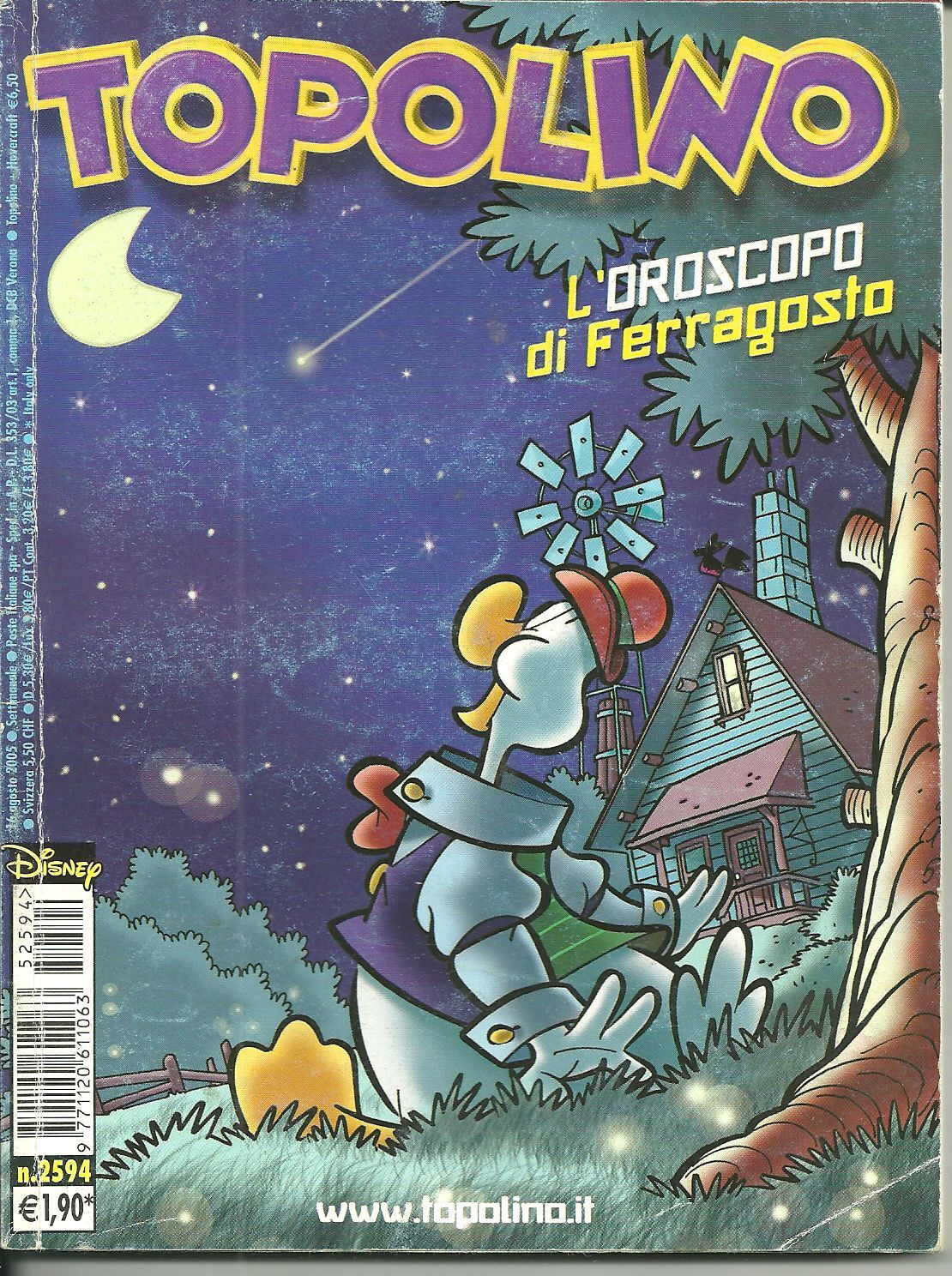 TOPOLINO N. 2594 -16 AGOSTO 2005