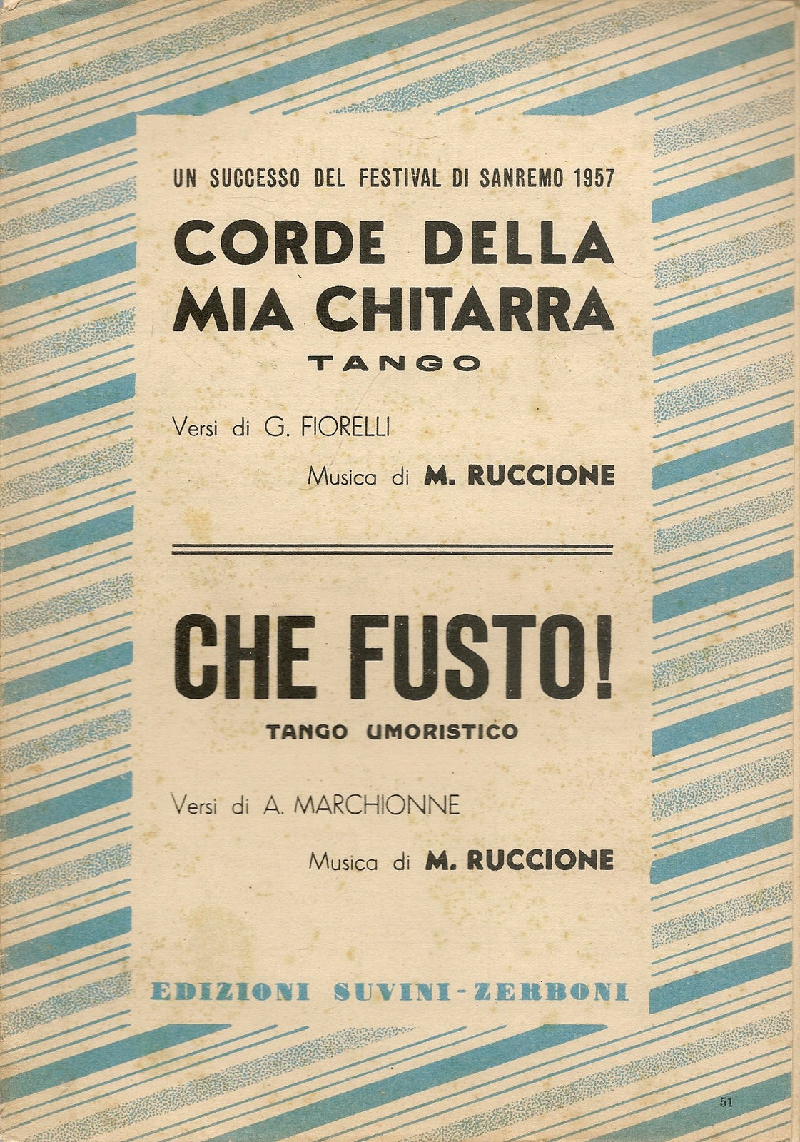CORDE DELLA MIA CHITARRA - CHE FUSTO - SPARTITO-SHEET MUSIC