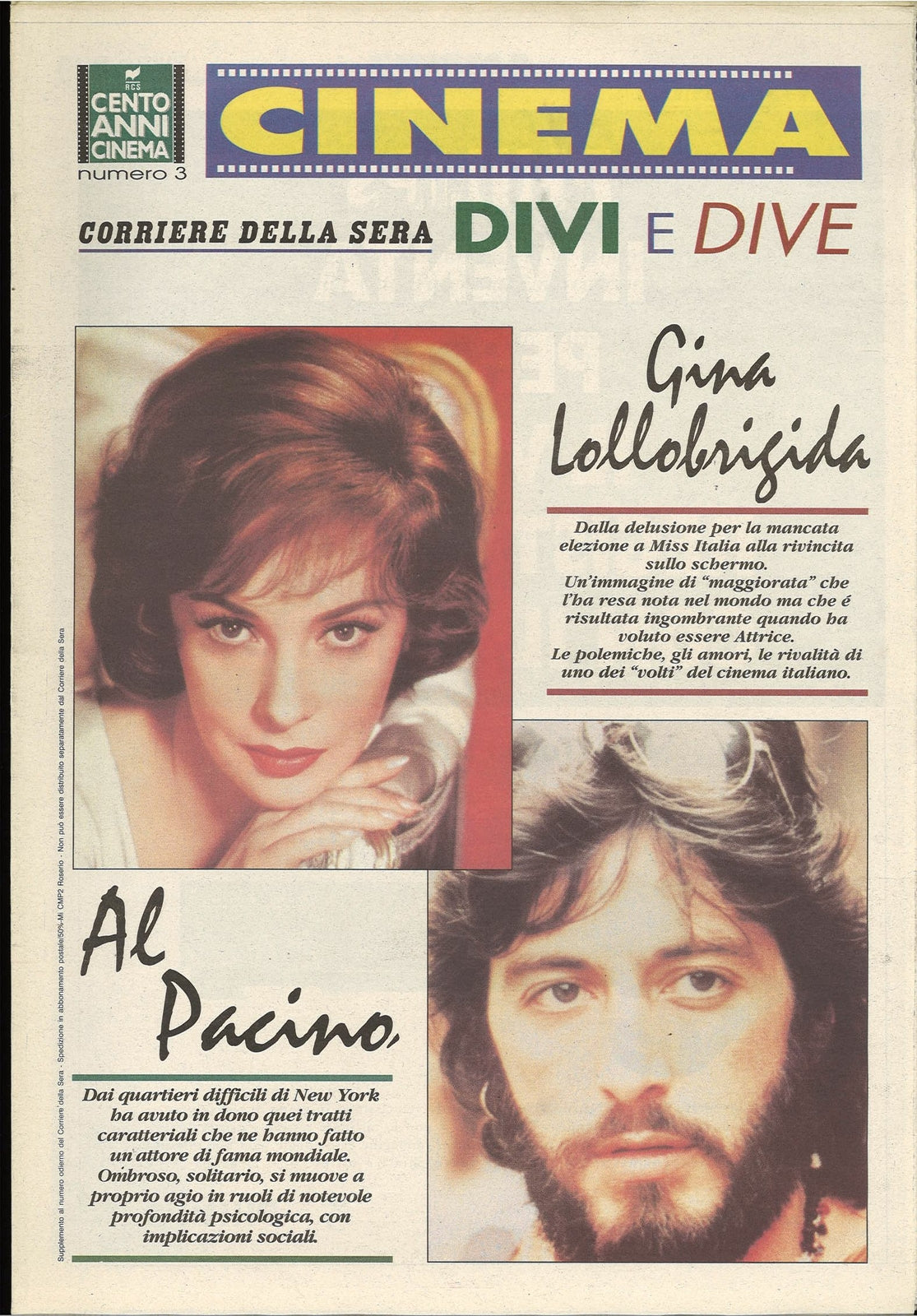 CINEMA. DIVI E DIVE N. 3 - GINA LOLLOBRIGIDA - AL PACINO