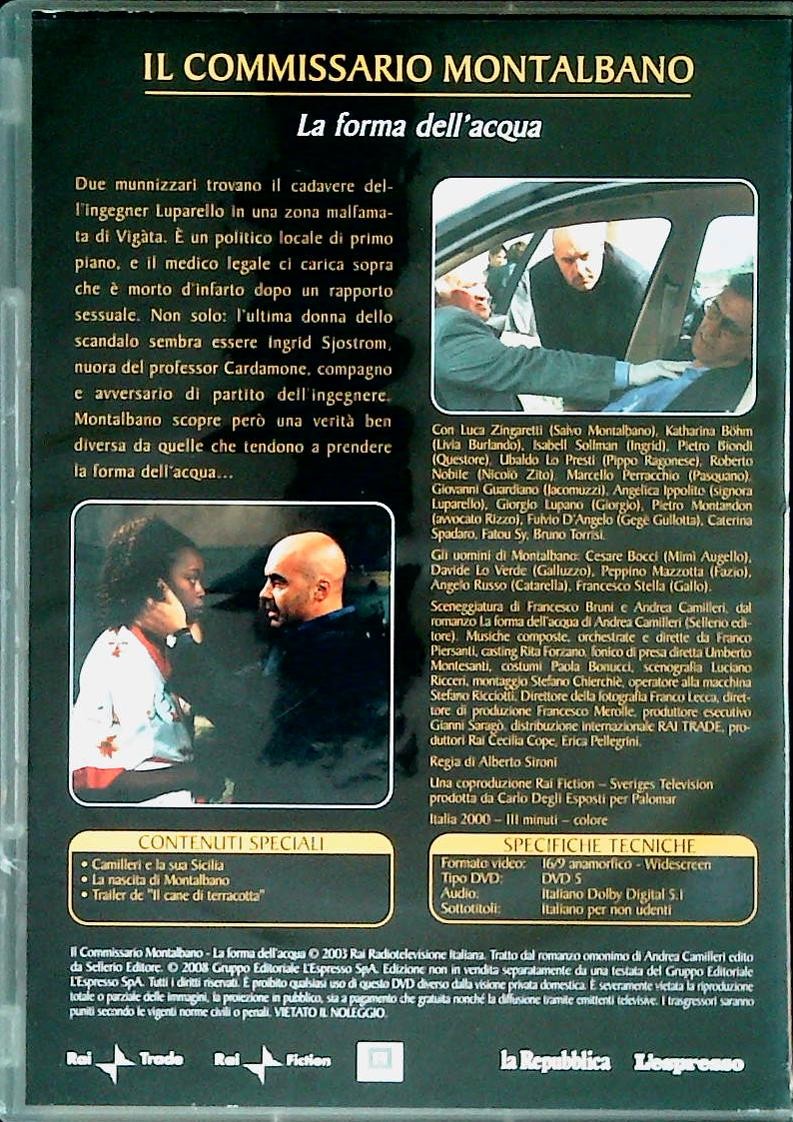 LA FORMA DELL'ACQUA - IL COMMISARIO MONTALBANO - DVD