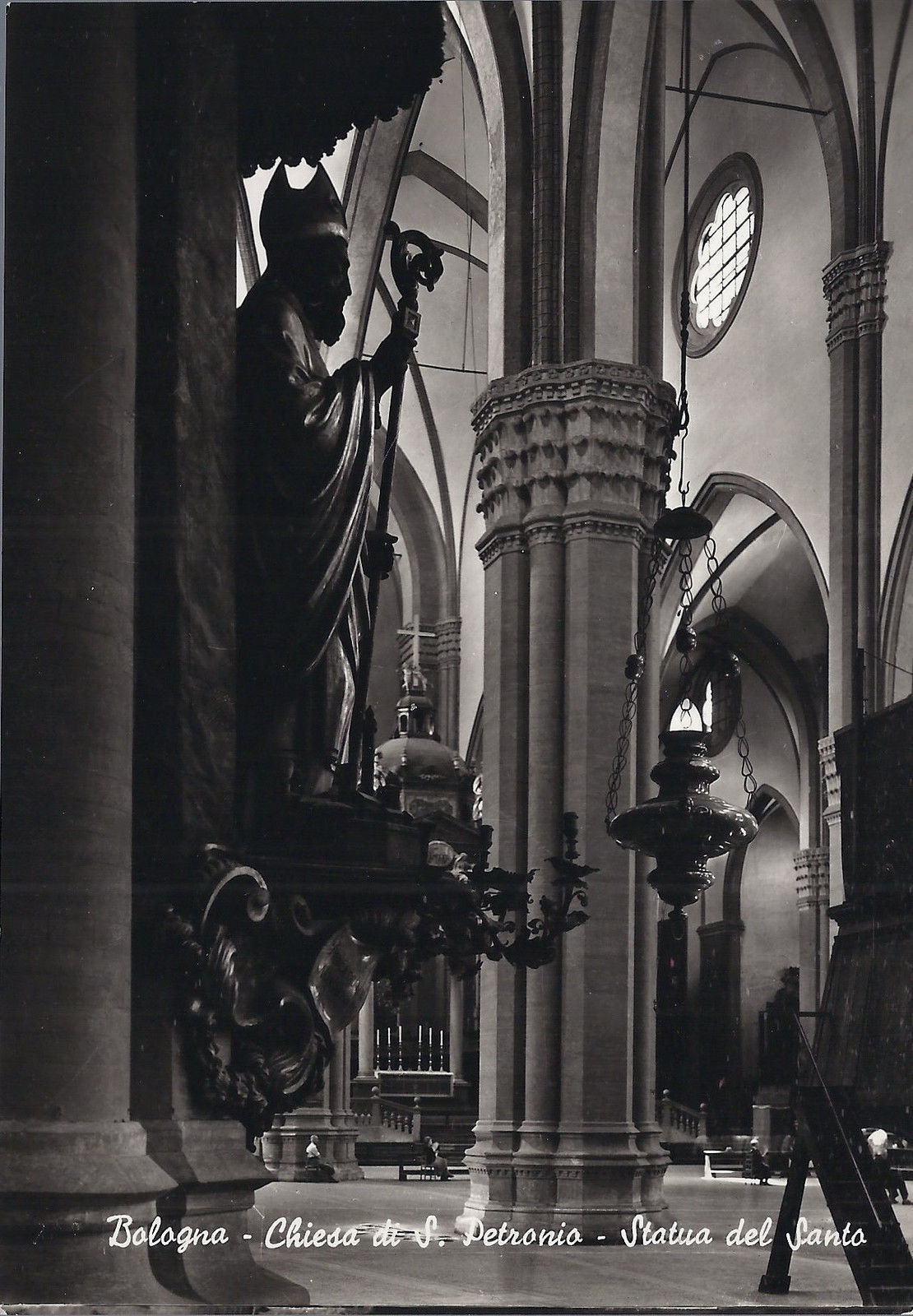 BOLOGNA - CHIESA DI S. PETRONIO - STATUA DEL SANTO - NV - FG