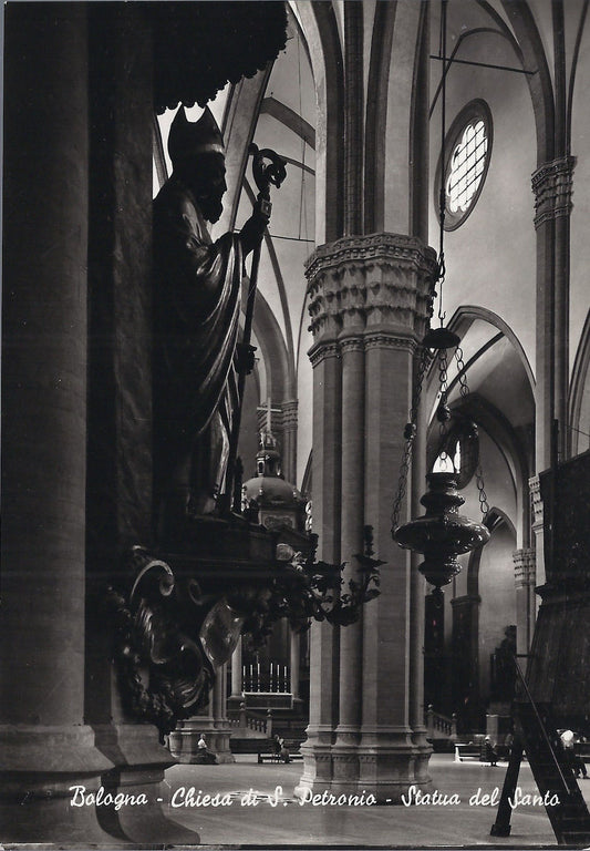 BOLOGNA - CHIESA DI S. PETRONIO - STATUA DEL SANTO - NV - FG